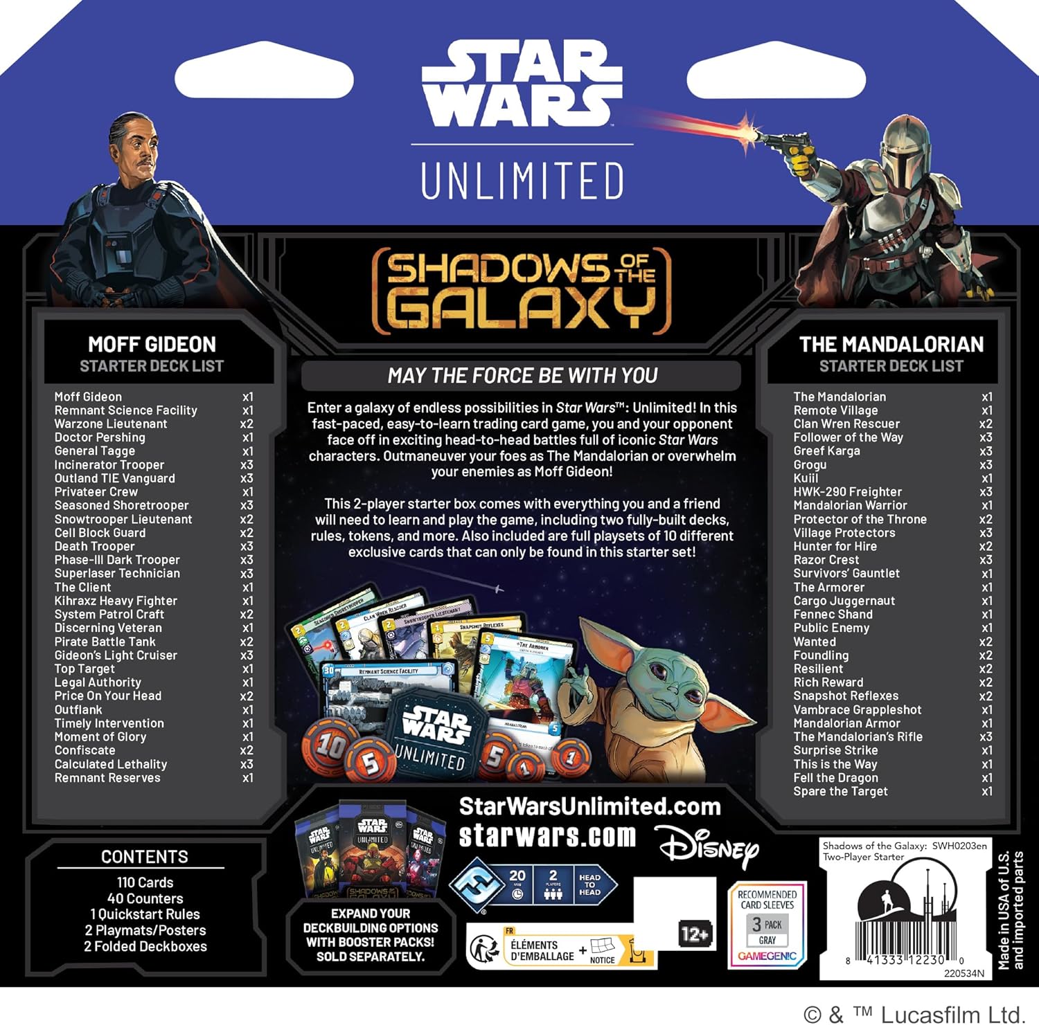 Star Wars Unlimited : Shadows of the Galaxy - Two Player Starter